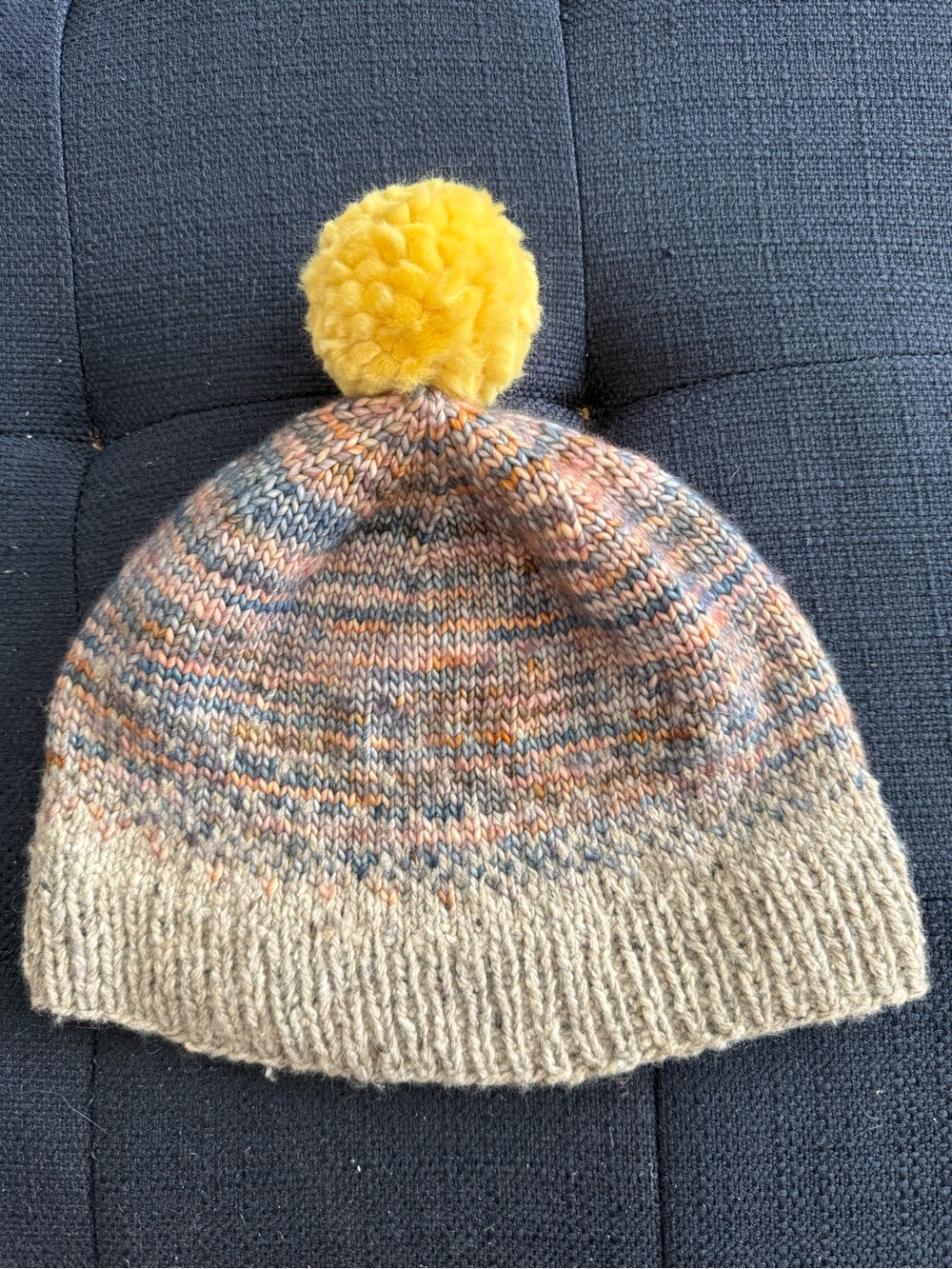 hand knit gradient beanie